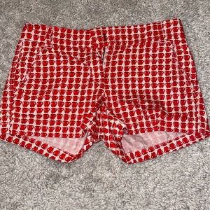 J Crew Apple Pattern Shorts